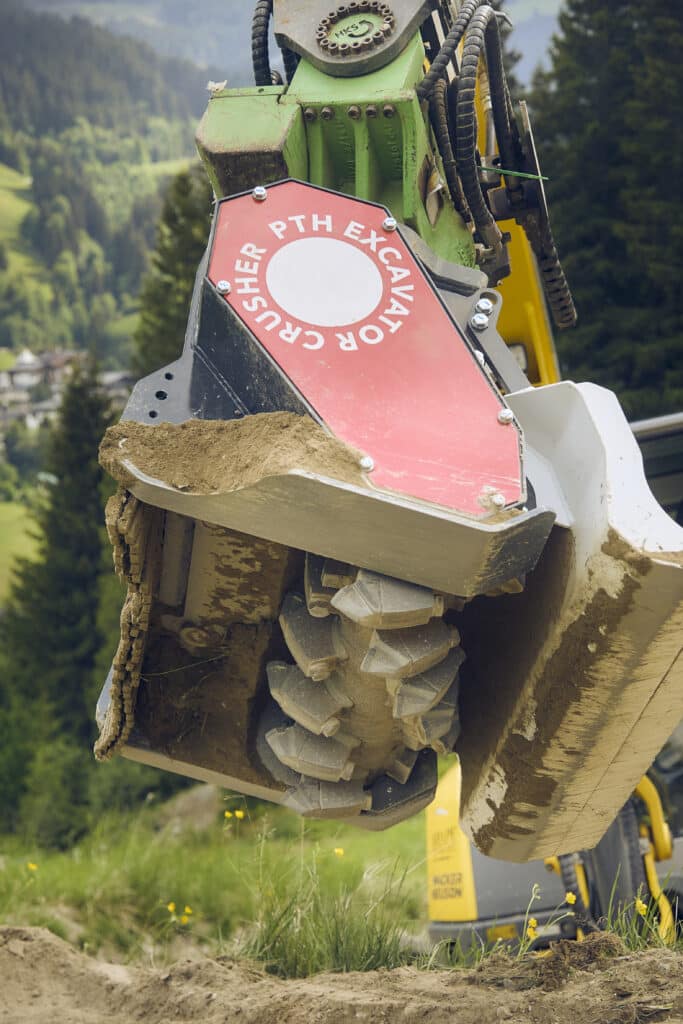 PTH Excavator Crusher EC-S für den Minibagger Steinbrecher, Steinfräse, Forstfräse, Mulcher, Baggerlöffel